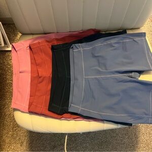 Colorful Athletic Biker Shorts Set (4 Piece)